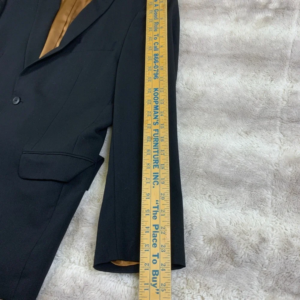 Jos. A. Bank Joseph Metropolitan Blazer 40R Black 100% Wool Slim Fit Suit Jacket